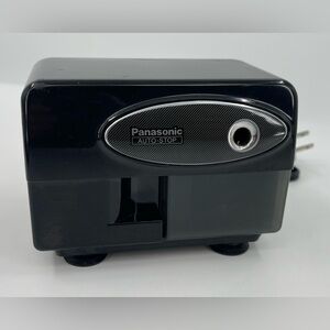 Panasonic Auto Stop Electric Pencil Sharpener Model KP-310 Black Tested & Works